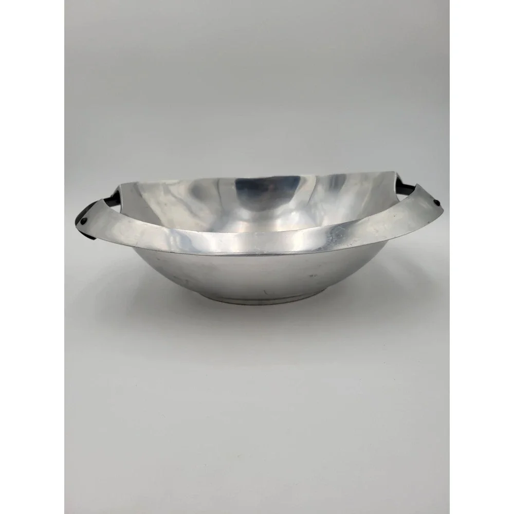 Dansk Rivet‎ Serving Bowl aluminum holloware Metal Modern discontinued 16